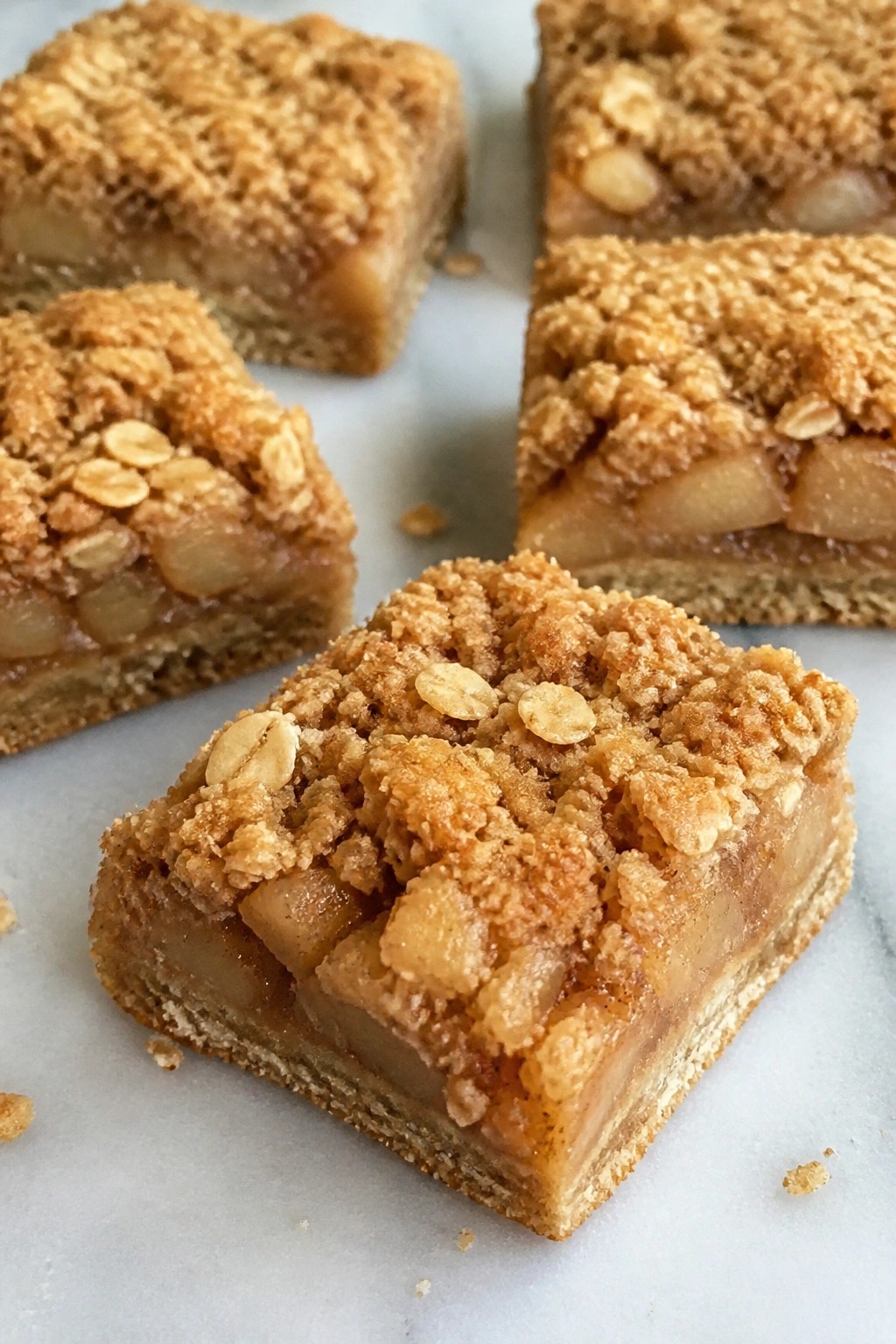 Spiced Pear Crumble Bars
