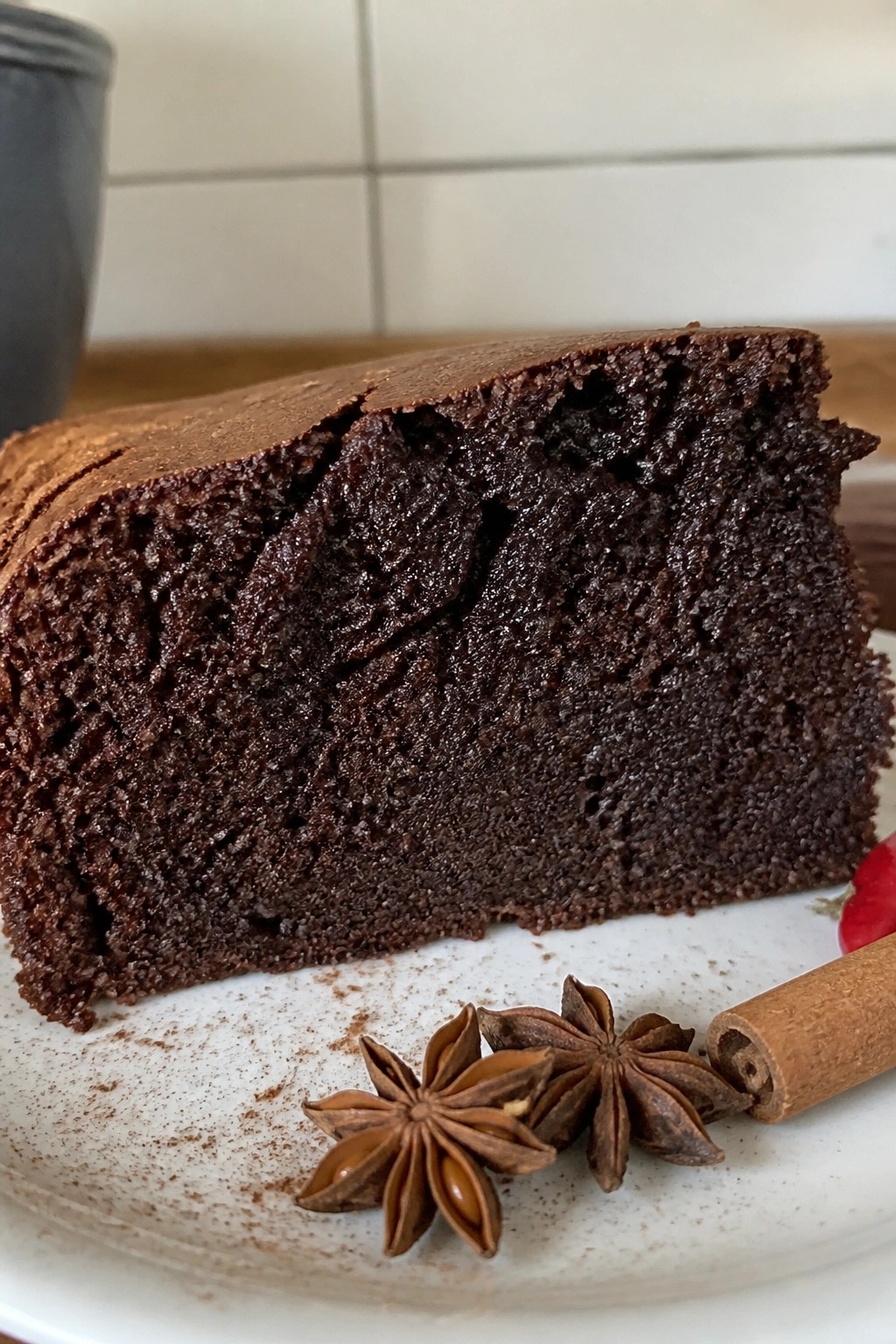 Chili Dark Chocolate Cake with Cinnamon and Star Anise