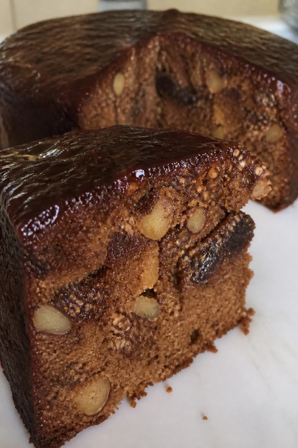 Fig and Walnut Rum Cake with Port Wine Glaze