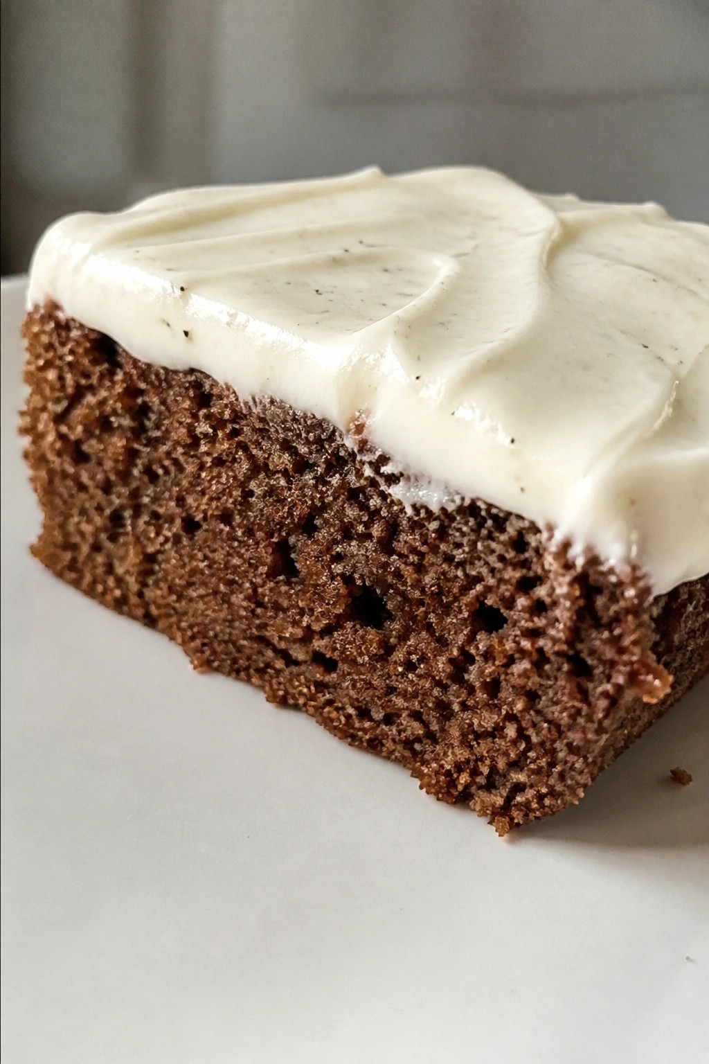 Ginger Molasses Cake with Vanilla Bean and Clove Frosting
