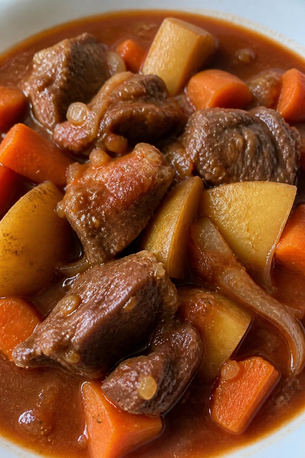 Slow Cooker Bloody Mary Pot Roast with Carrots and Potatoes