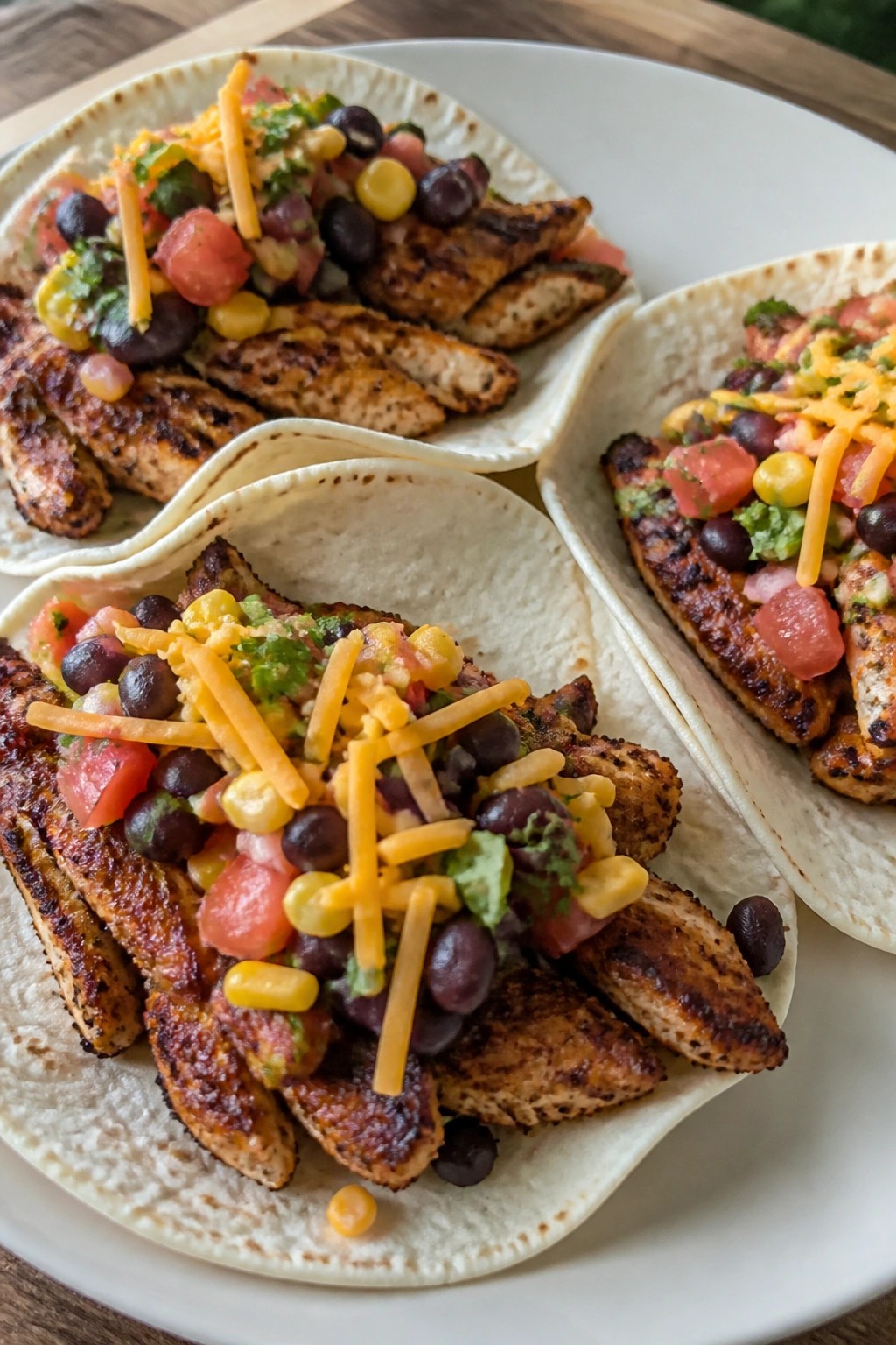 Bat-Wing Chicken Tacos with Black Bean Salsa
