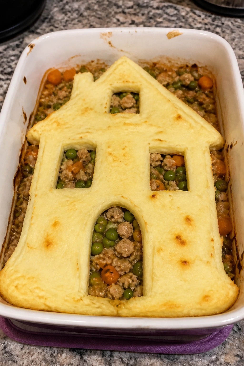 Haunted House Shepherd’s Pie with Cauliflower Mash
