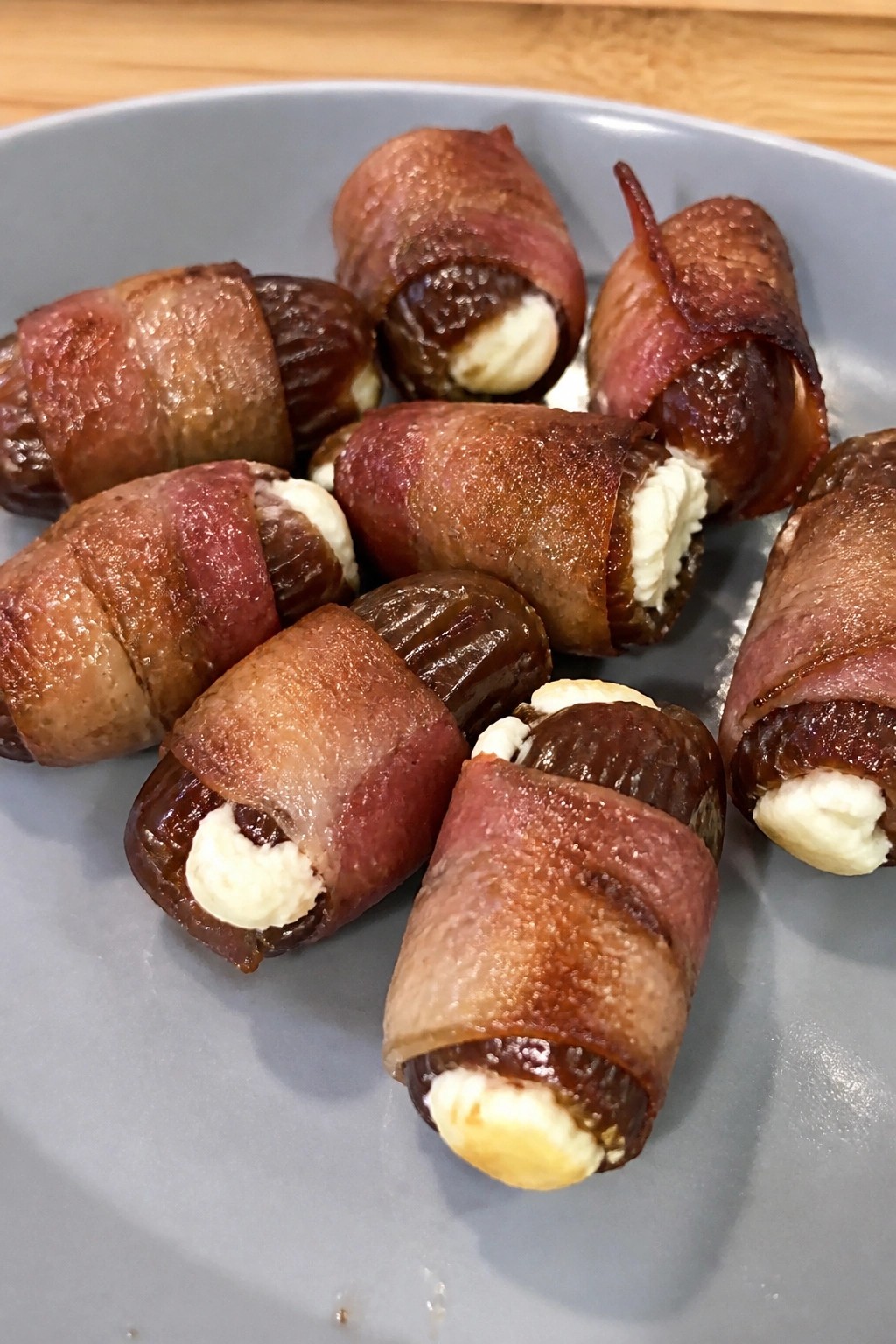 Bacon-Wrapped Dates with Goat Cheese