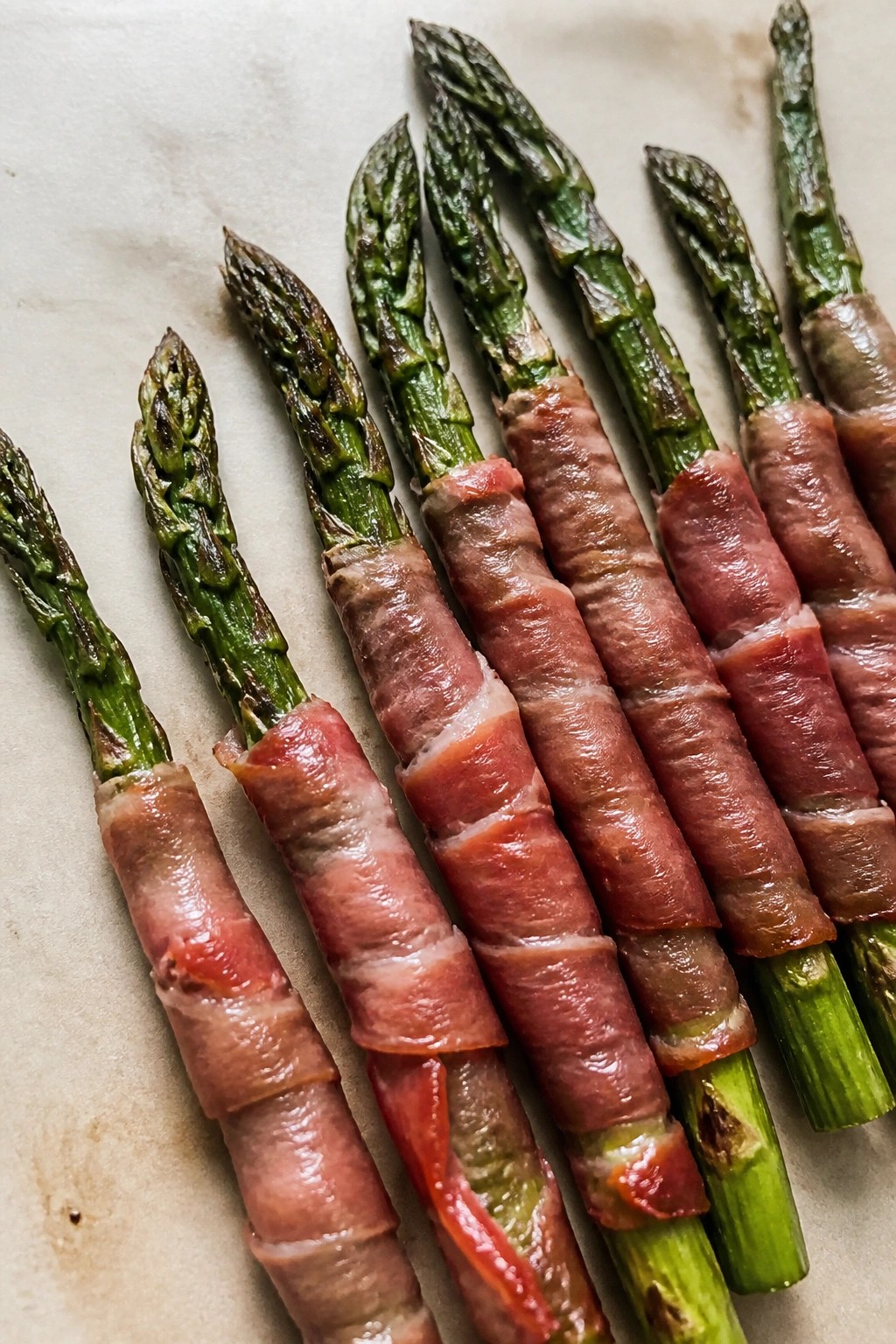 Prosciutto-Wrapped Asparagus Witch Brooms
